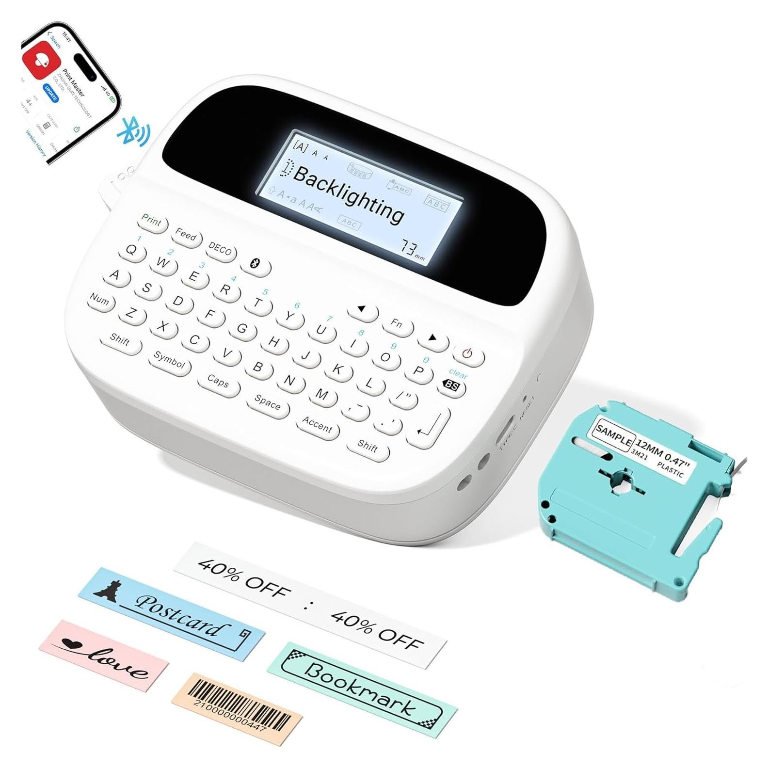 Etiquetadora Portátil EazeID M950 Recargable con Pantalla LCD