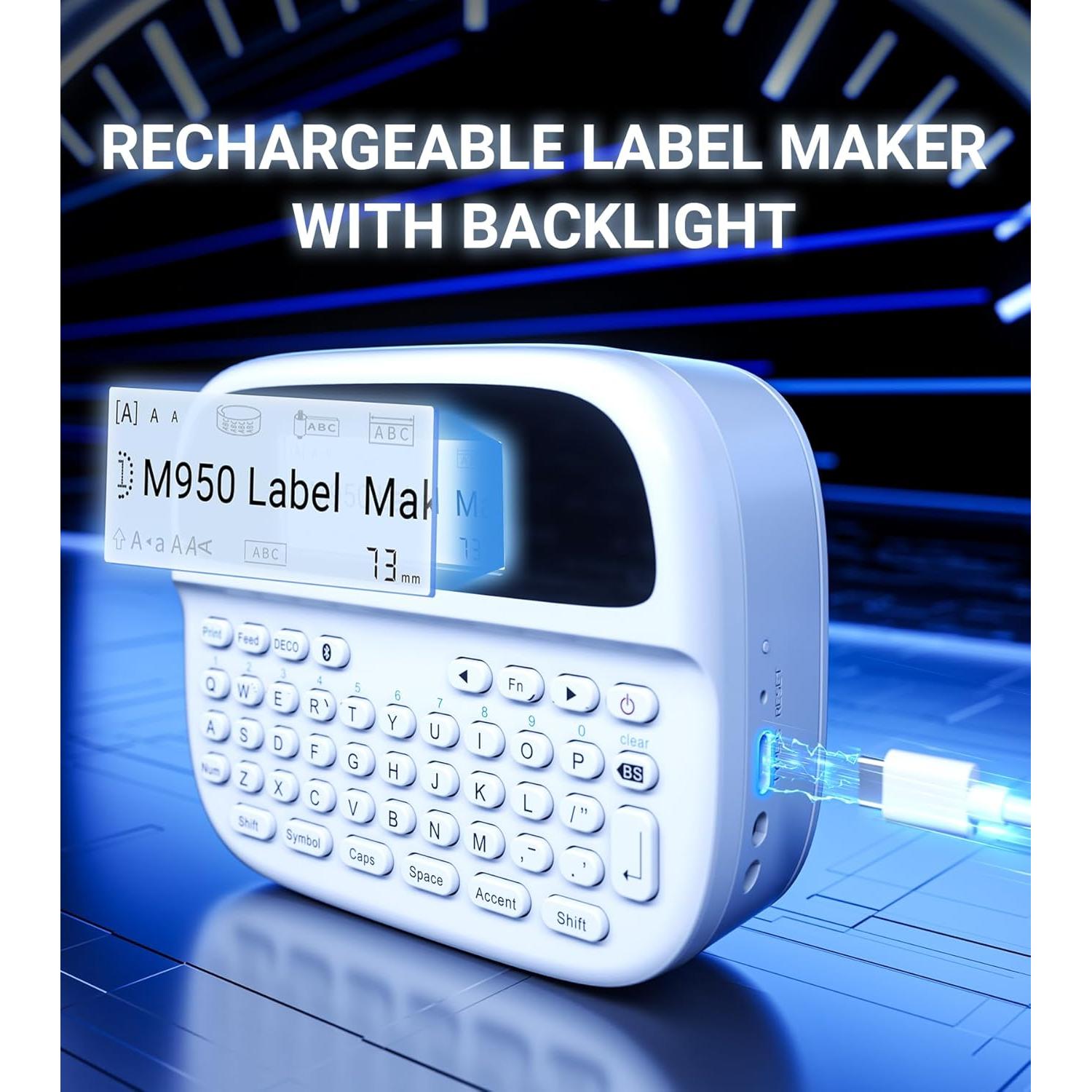 Etiquetadora Portátil EazeID M950 Recargable con Pantalla LCD