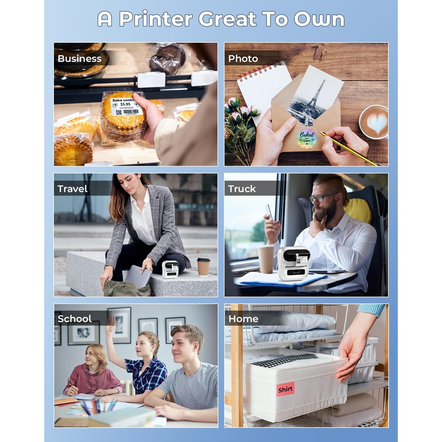 Impresora de Etiquetas Phomemo M220 Inalámbrica Bluetooth 203DPI