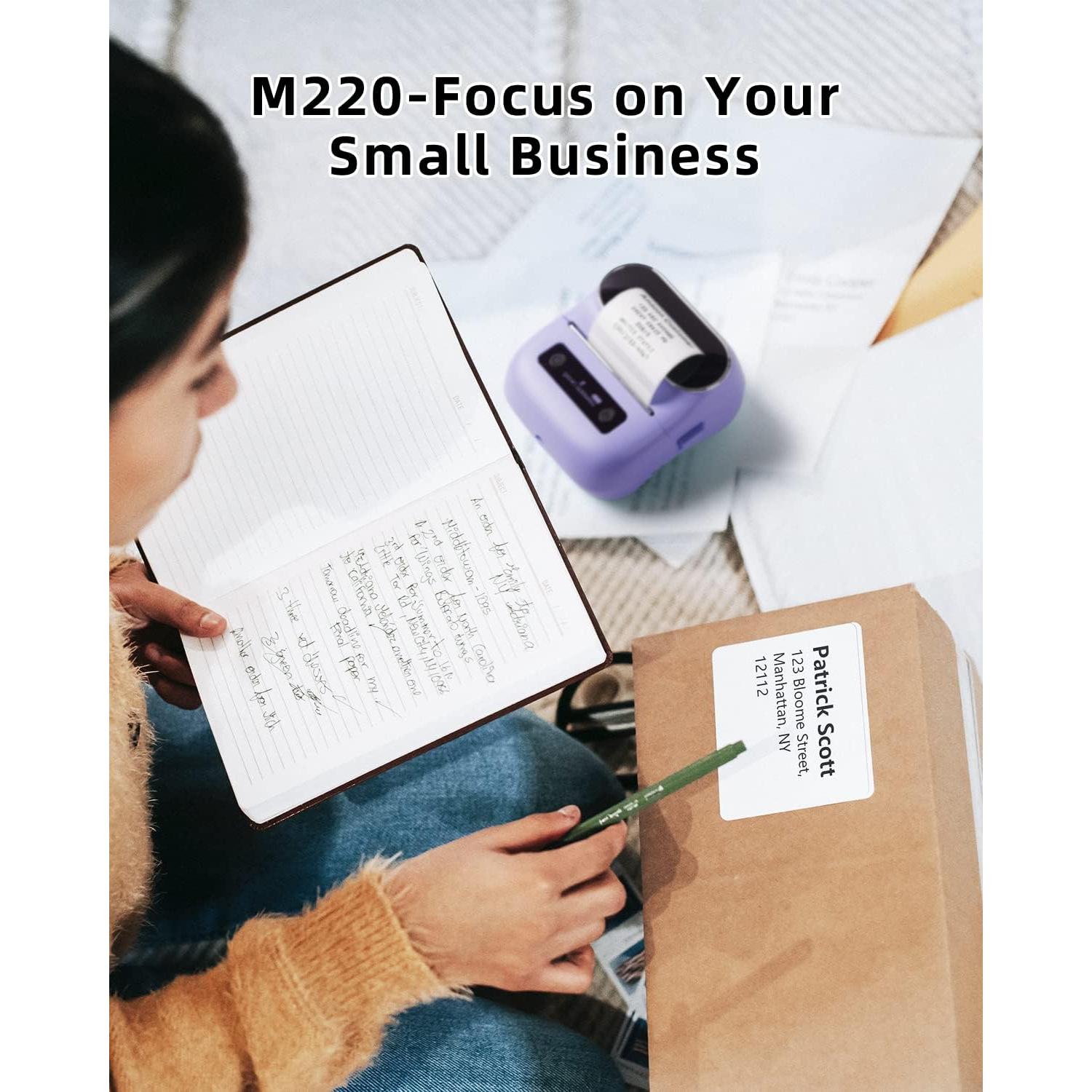 Impresora de Etiquetas Phomemo M220 Inalámbrica Bluetooth 203DPI