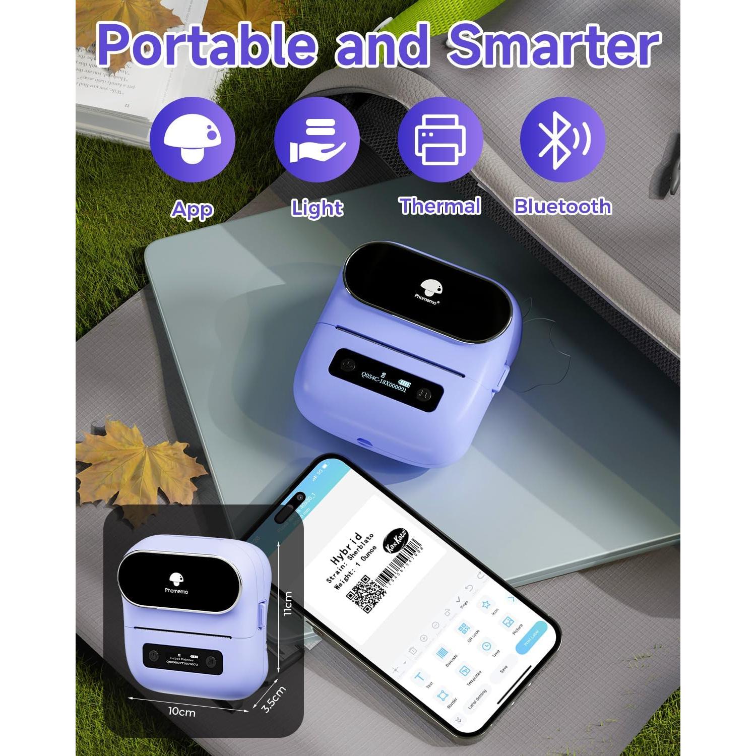 Impresora de Etiquetas Phomemo M220 Inalámbrica Bluetooth 203DPI