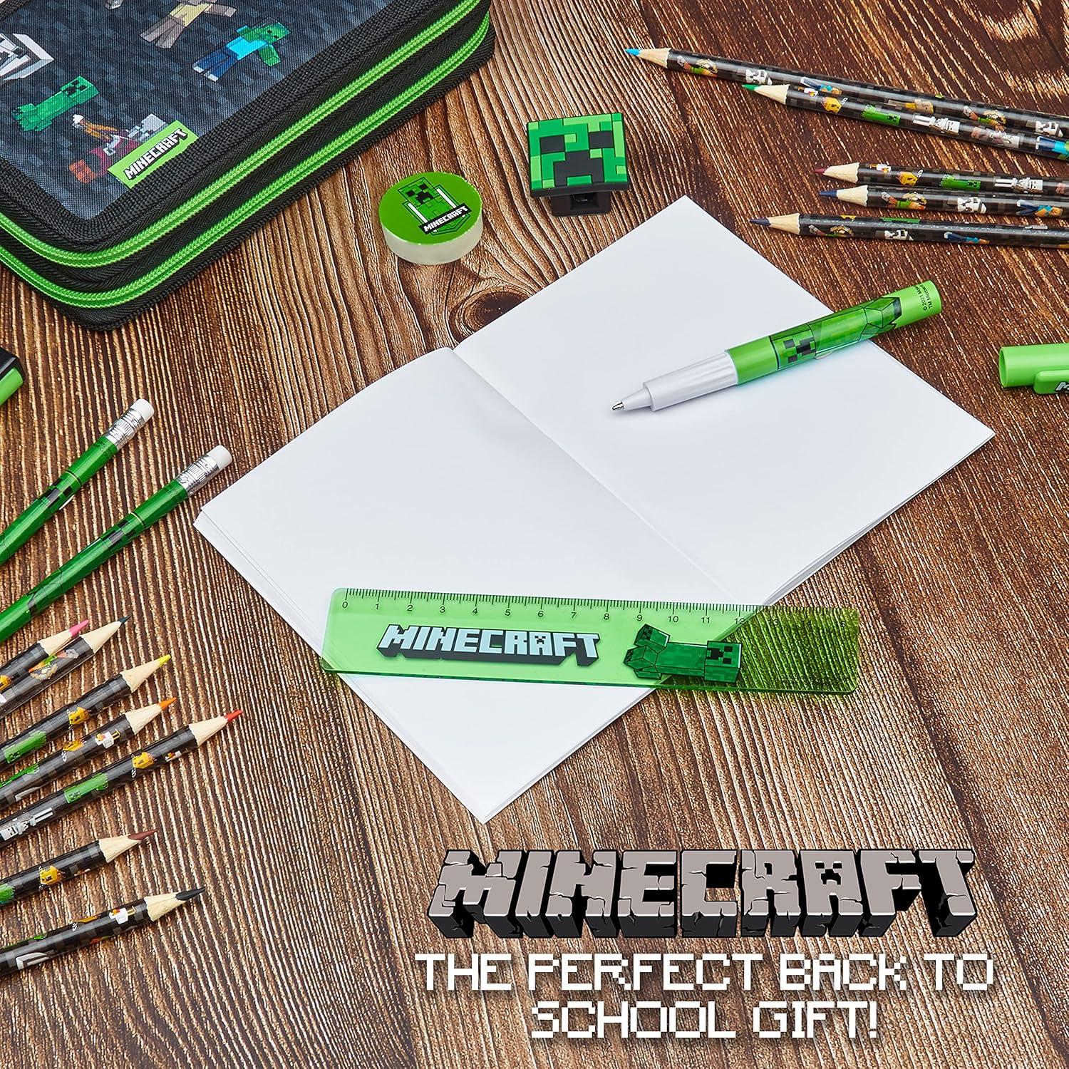 Estuche de Lápices Minecraft para Niños con Papelería