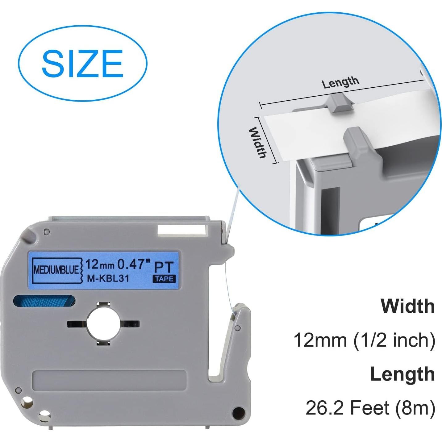 Cinta de Etiquetas Fluorescente Fairesure 12mm 6 Colores