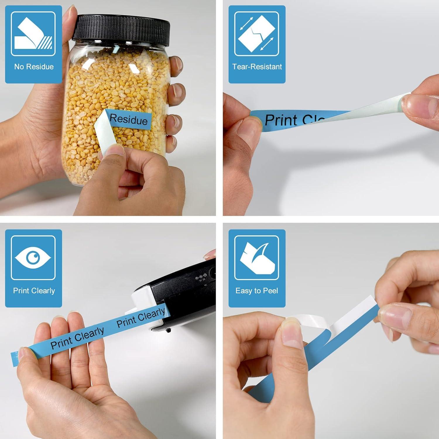 Cinta de Etiquetas Fluorescente Fairesure 12mm 6 Colores