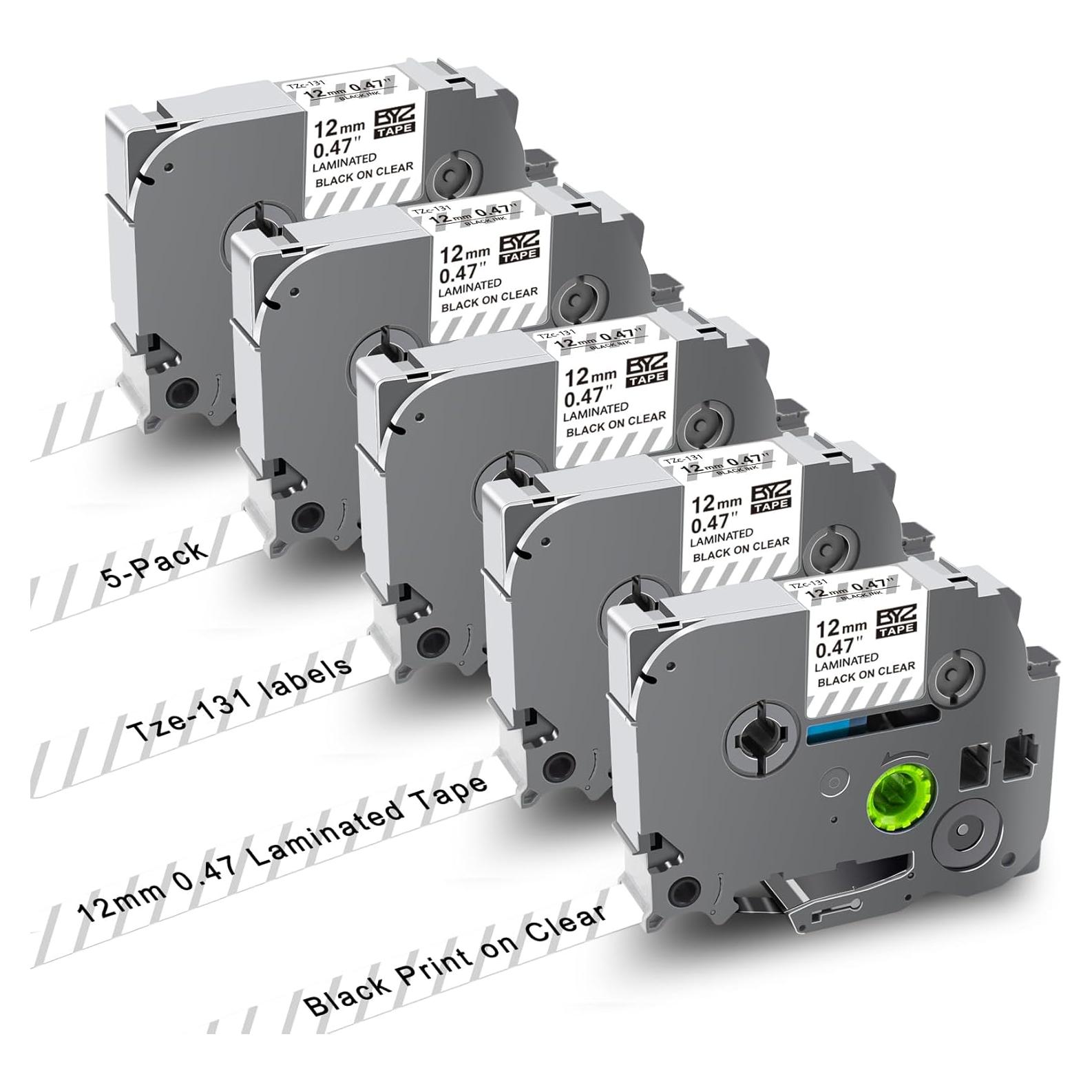 Cinta Laminada Transparente 12mm UNOKA TZe-131 5PK