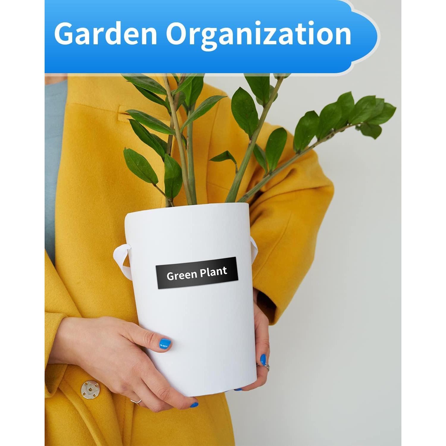 Cinta de Etiqueta Laminada Buyalot TZe-345 18mm Blanca sobre Negro