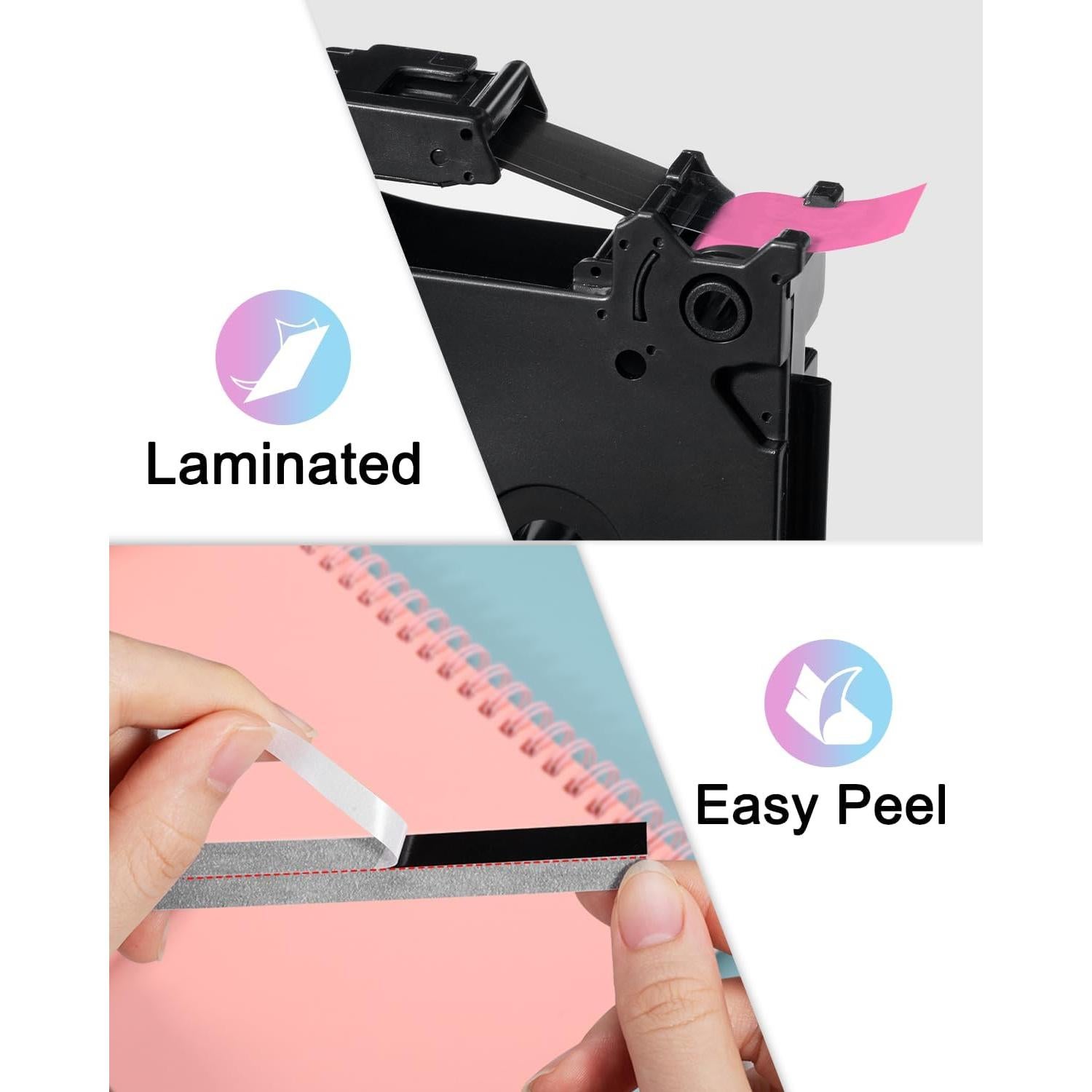 Cintas de Etiqueta Labelife 6-Pack 12mm para Brother P Touch