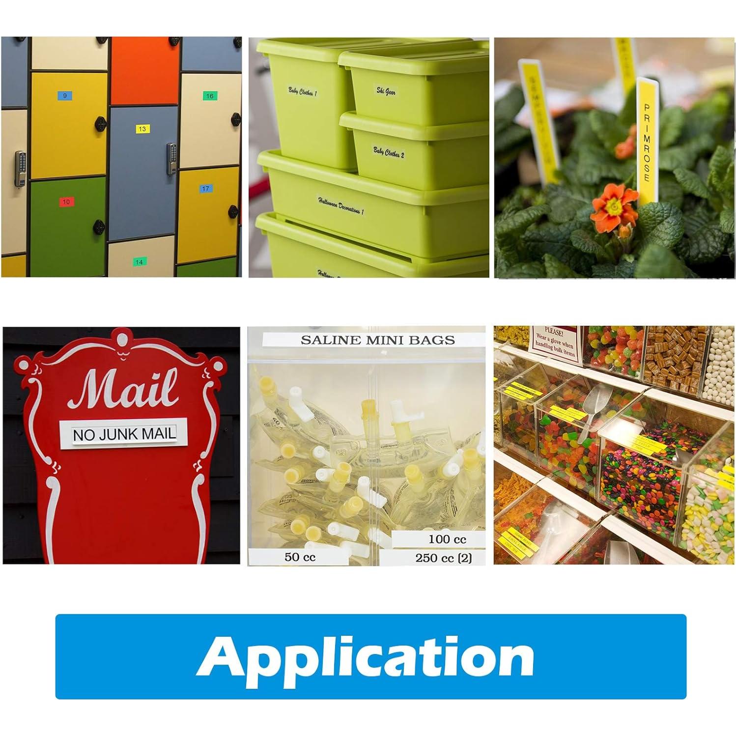 Cinta de Etiquetado Weemay 12mm 7 Paquetes Compatible Brother