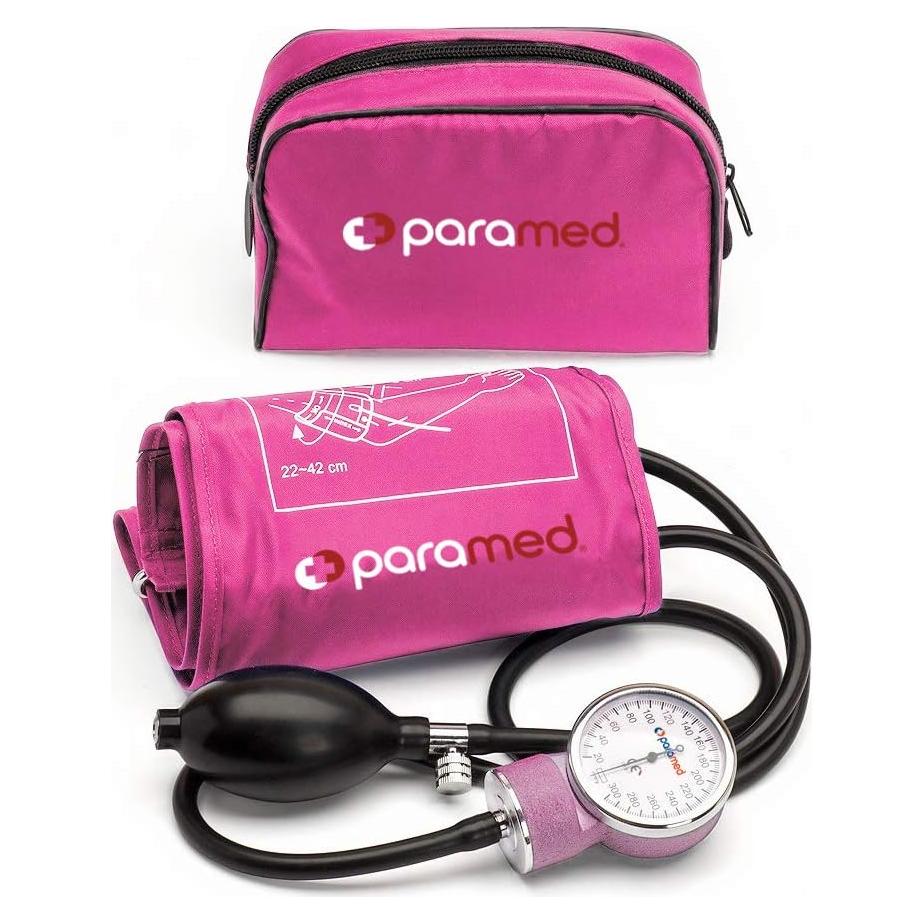 Esfigmomanómetro Paramed Rosa - Manguito Universal 22-42 cm