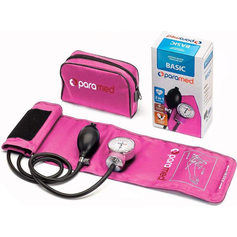 Esfigmomanómetro Paramed Rosa - Manguito Universal 22-42 cm
