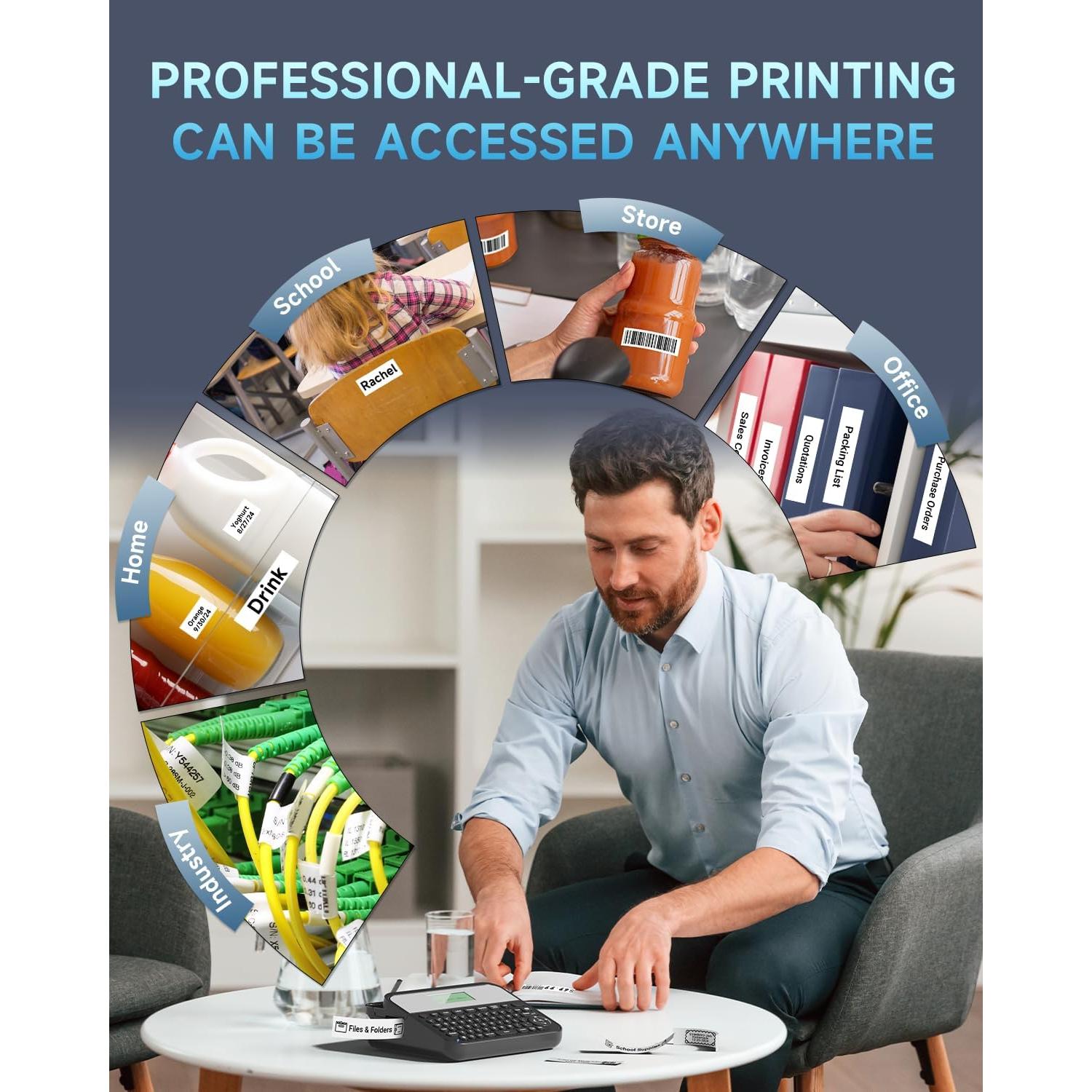 Máquina de Etiquetas Vixic D480BT 18mm Bluetooth Recargable