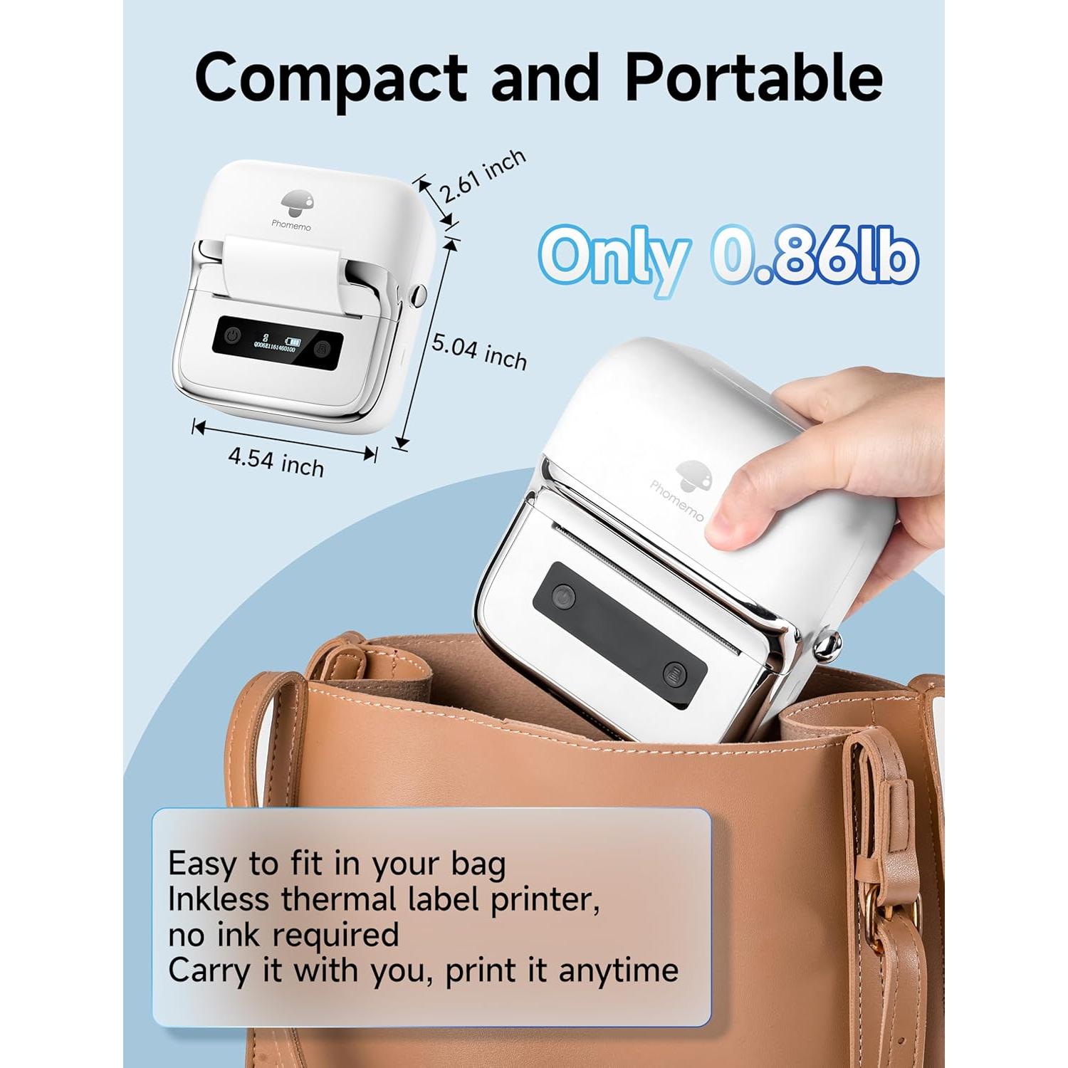 Impresora de Etiquetas Phomemo M250 Bluetooth 2025, 0.78-3.14"