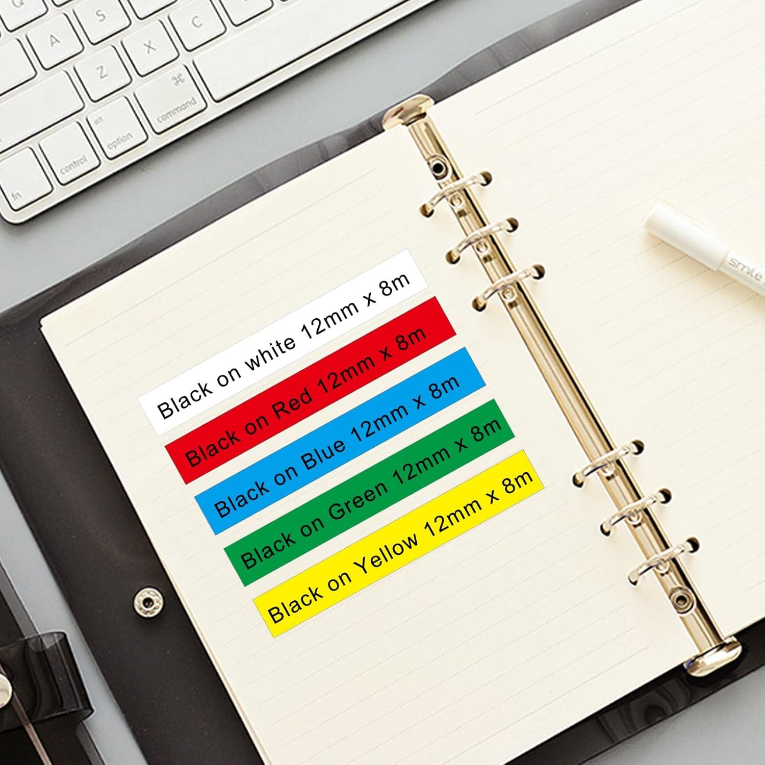 Cinta de Etiqueta BOYEEZON 5 Pack 12mm Compatible Brother