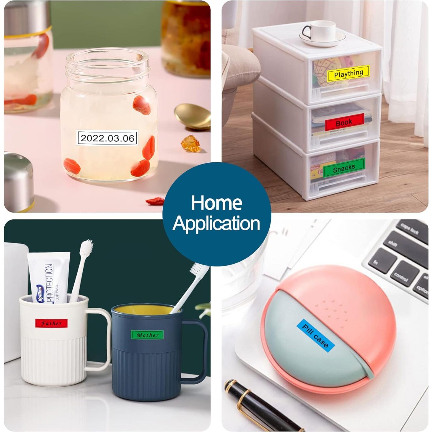 Cinta de Etiqueta BOYEEZON 5 Pack 12mm Compatible Brother