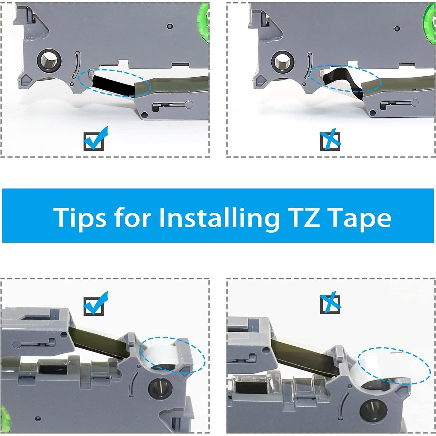 Cintas de Etiqueta 12mm Lonitul TZe para Brother - 4 Colores