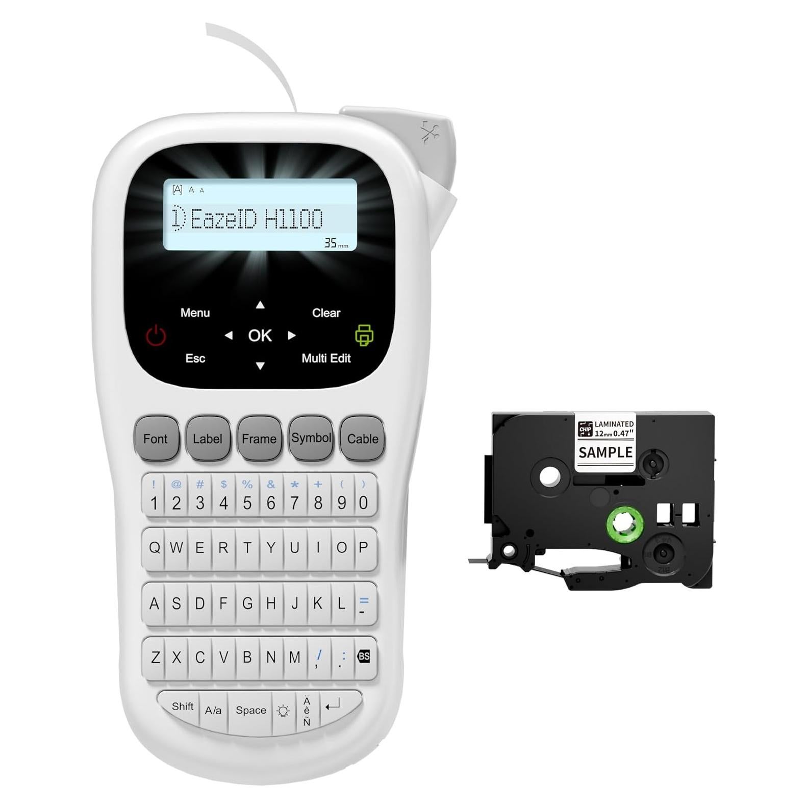 Etiquetadora EazeID H1100 Portátil 12mm Pantalla Retroiluminada