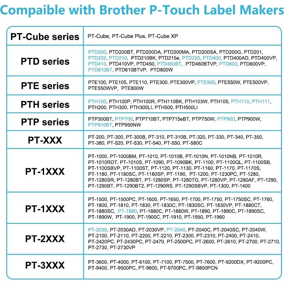 Cinta de Etiqueta Hehua 12mm Clara Compatible Brother TZe-131