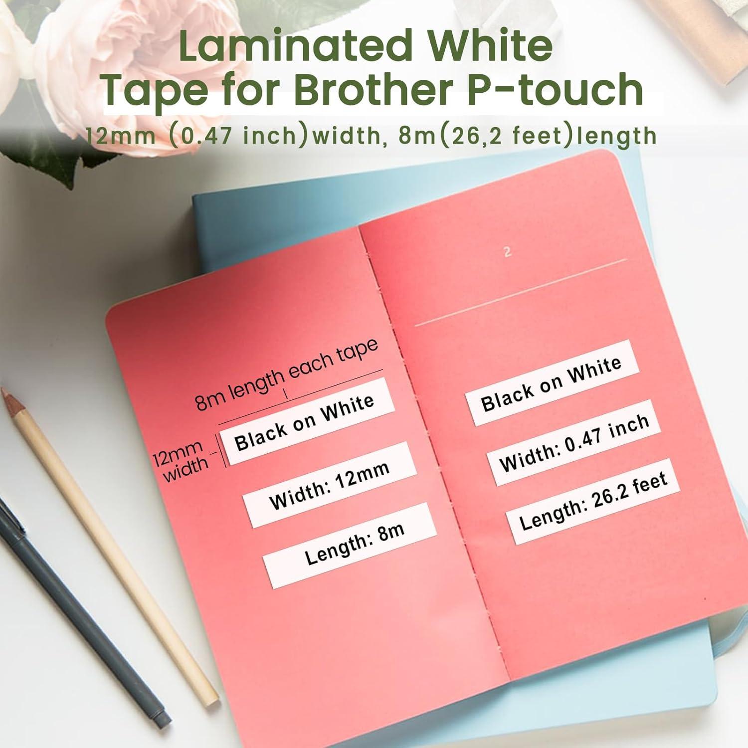 Paquete de 10 Cintas de Etiquetas Markurlife Tze-231 12mm