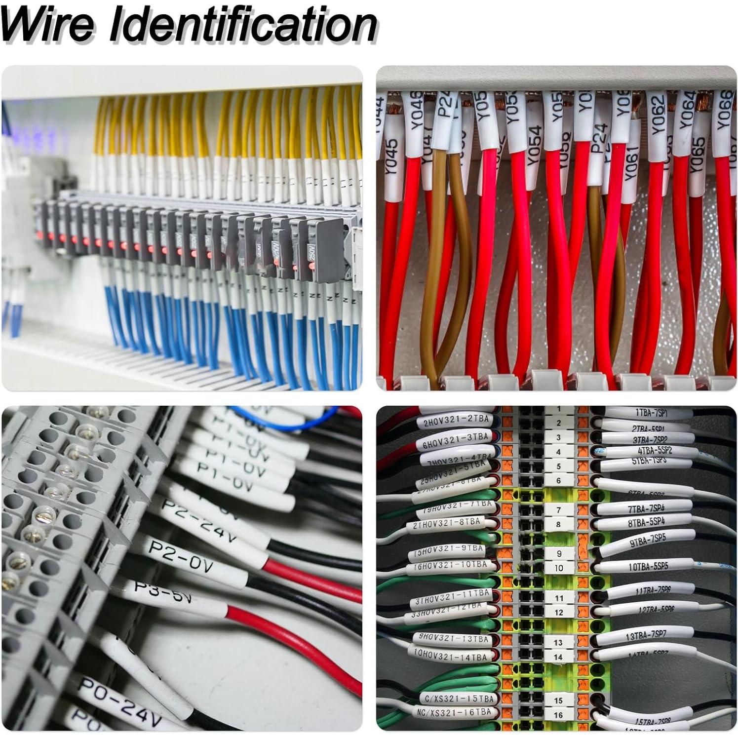 Cinta de Etiqueta Cruxer HSE-211 Negra sobre Blanca 10 Unidades 5.8mm