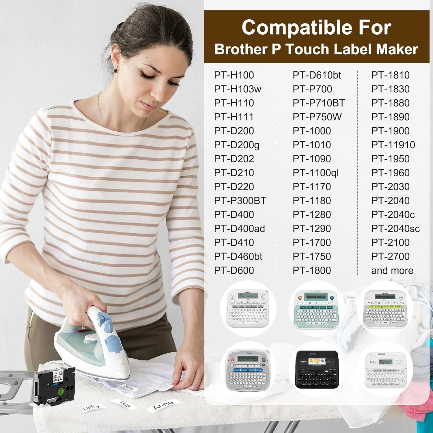 Cintas de Etiquetas de Ropa Fimax TZe-FA3 y TZe-FA231 12mm