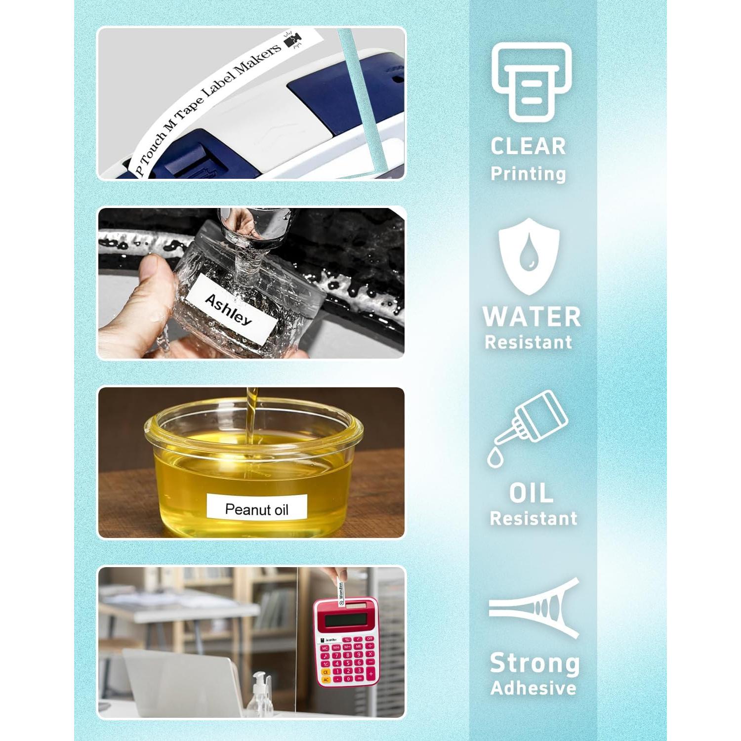 Cinta de Etiqueta Womiten M-K231 12mm Blanca 5-Pack