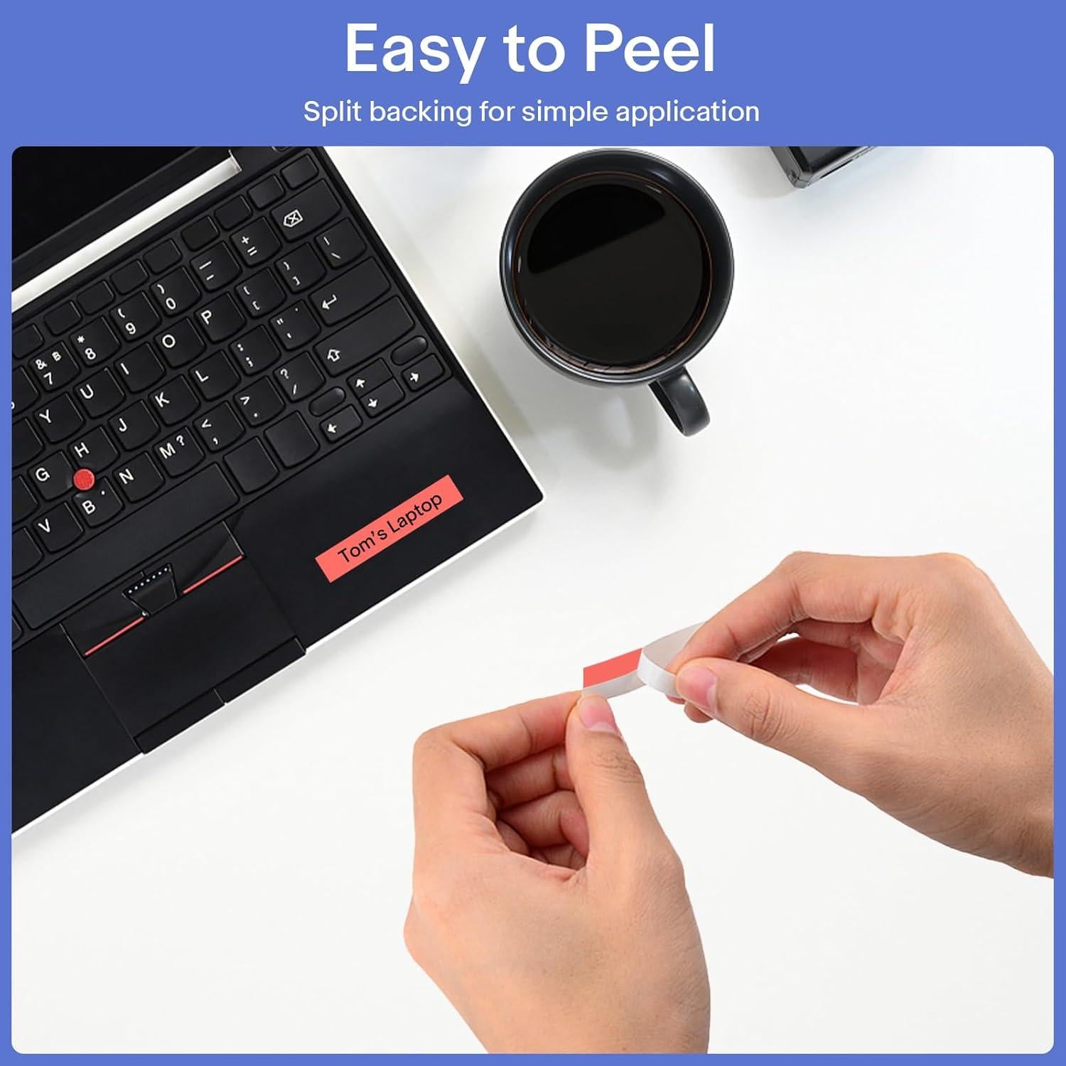 Cinta de Etiqueta Laminada Greencycle 6 Pack 12mm Multi-Color