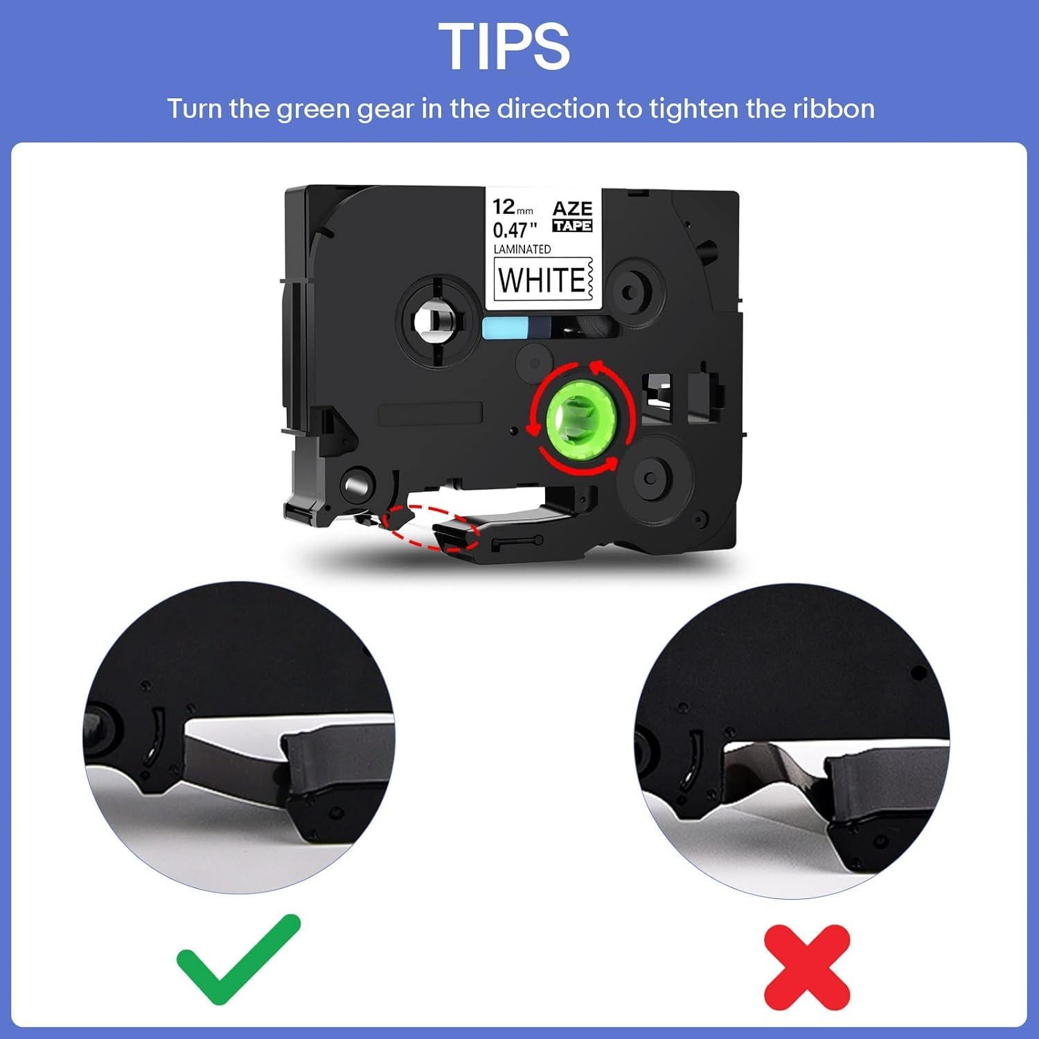 Cinta de Etiqueta Laminada Greencycle 6 Pack 12mm Multi-Color