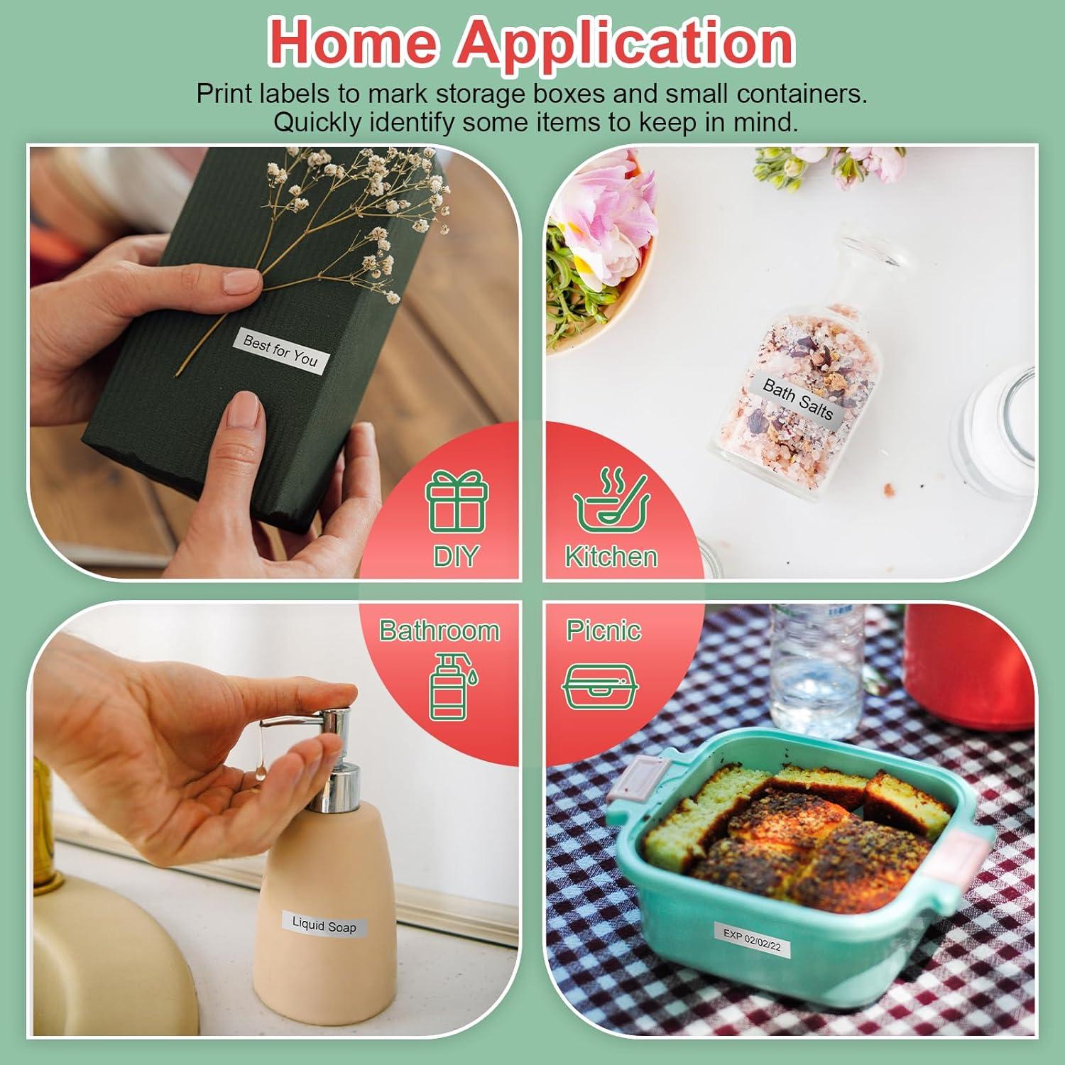 Cinta de Etiqueta Labelife M-931 12mm Negra sobre Plata - Paquete de 4