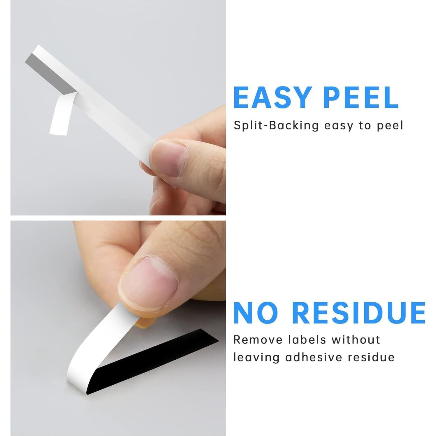 Cinta de Etiquetado Unismar TZe-335 12mm Blanca sobre Negra