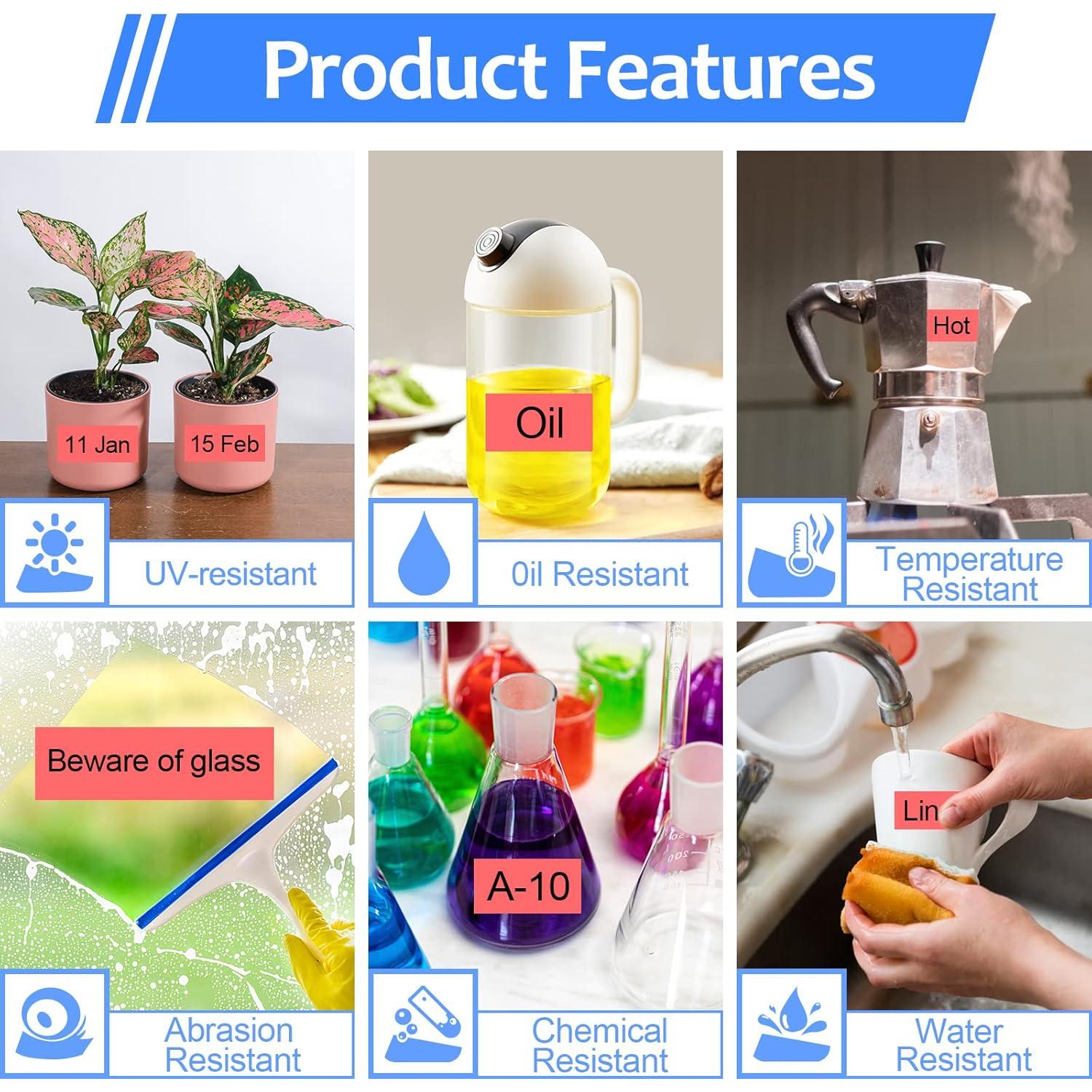 Cinta de Etiqueta Laminada USUPERINK TZe-431 12mm Negra/Roja 6PK