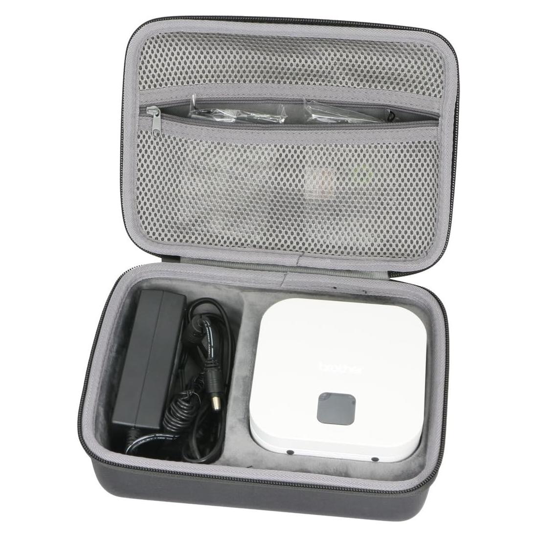 Funda Dura co2CREA para Brother P-Touch Cube PTP300BT - EVA Negra