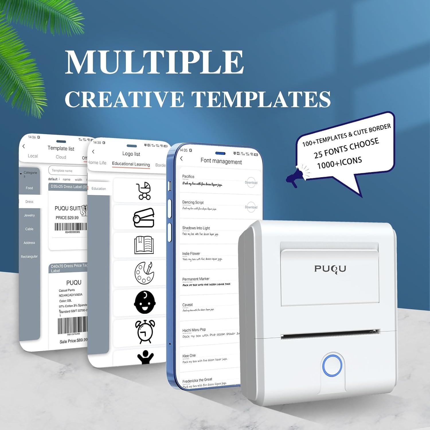 Impresora de Etiquetas PUQU Q1 Bluetooth 50mm x 30mm