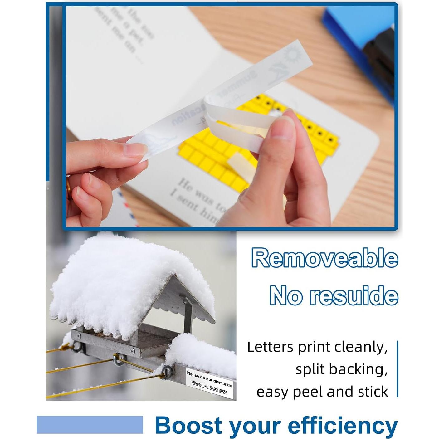 Cinta de Etiqueta 24mm Oozmas TZE-S251 Laminada Blanca 6 Paquete