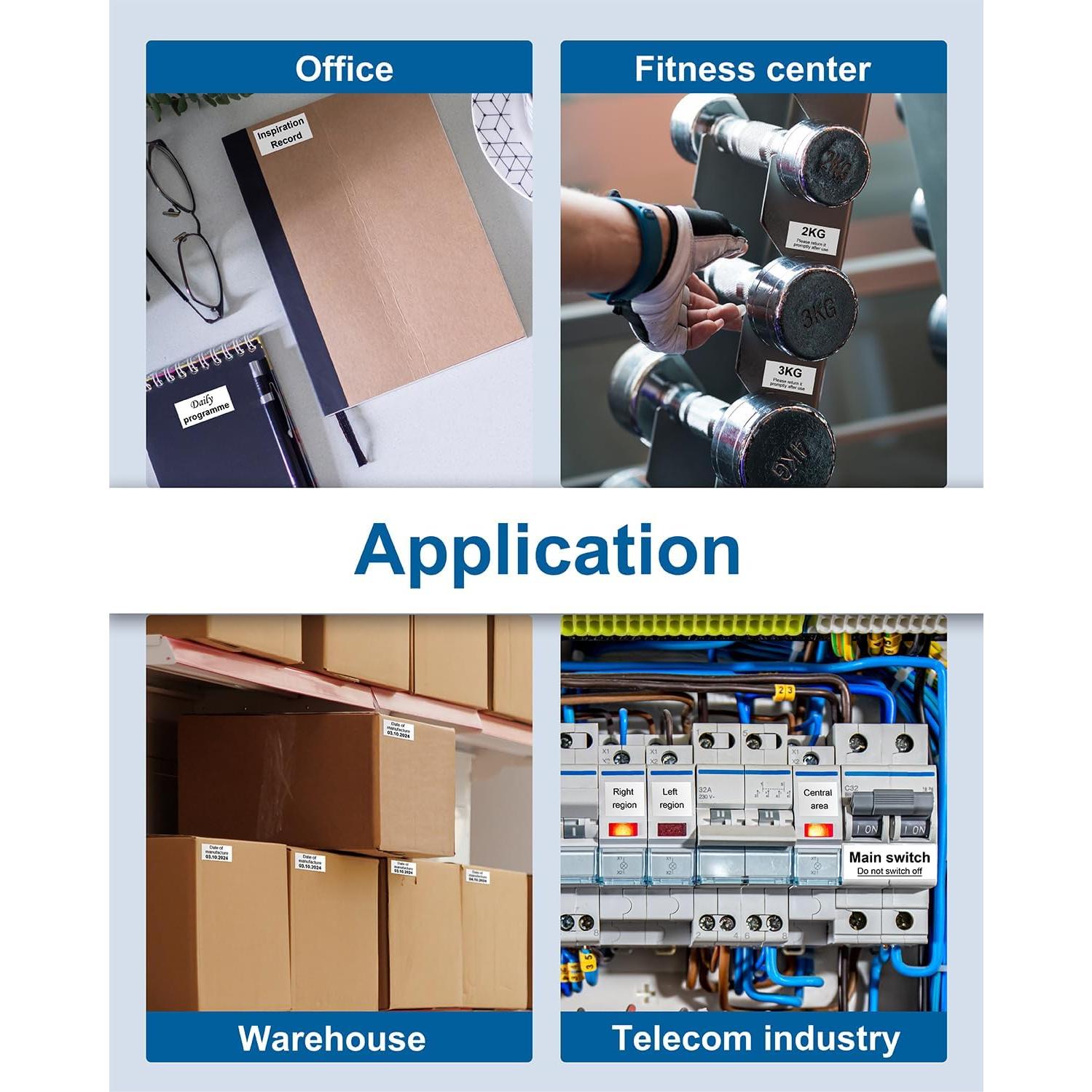 Cinta de Etiqueta 24mm Oozmas TZE-S251 Laminada Blanca 6 Paquete