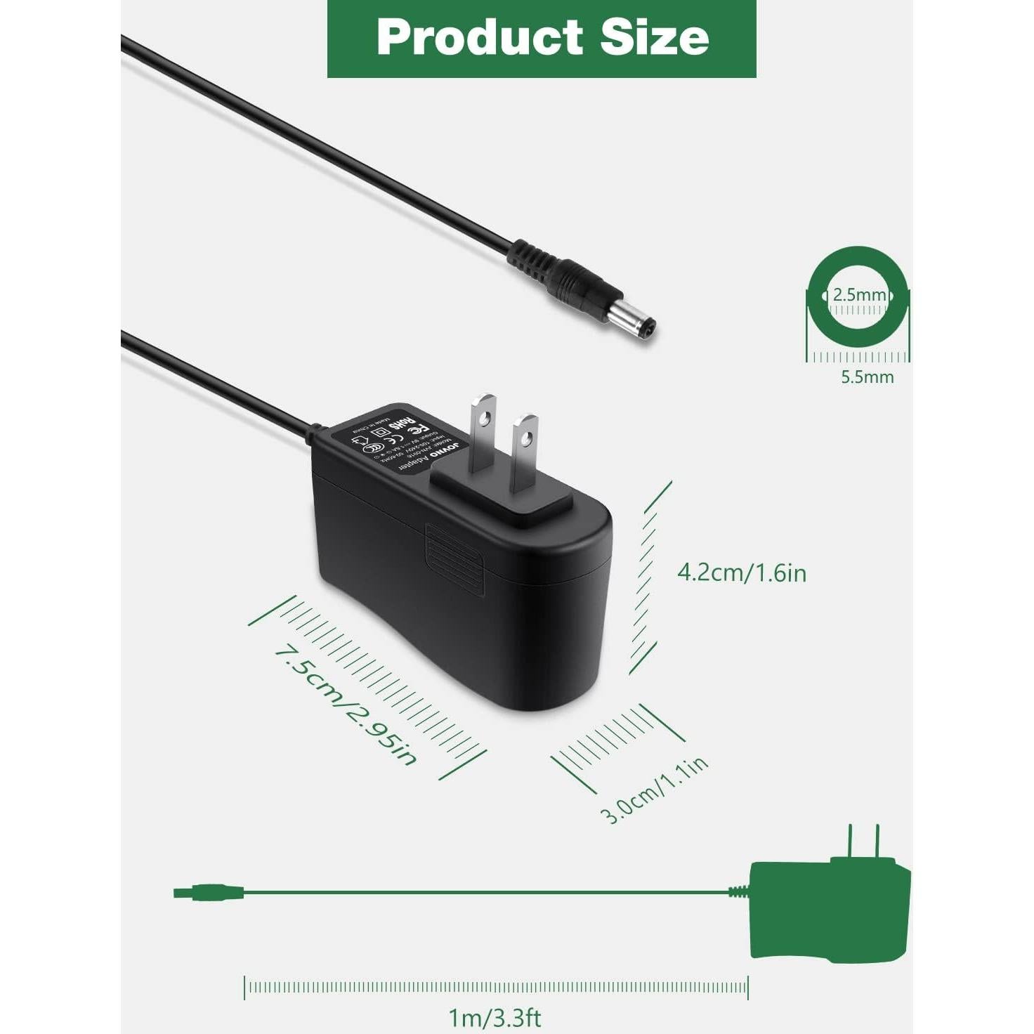 Adaptador de Alimentación 9V 1.6A Brother P-Touch AD-24