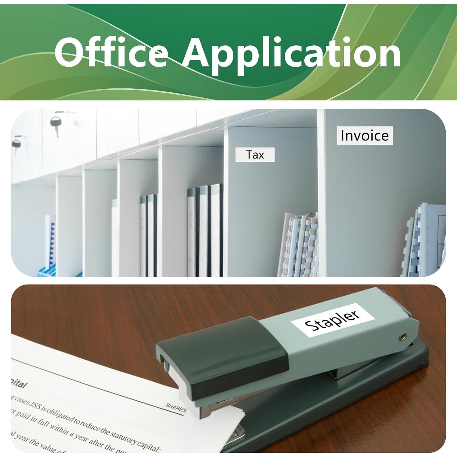 Cinta Laminada 18mm YUANQIMM TZe-241 Negra sobre Blanca 8-Pack