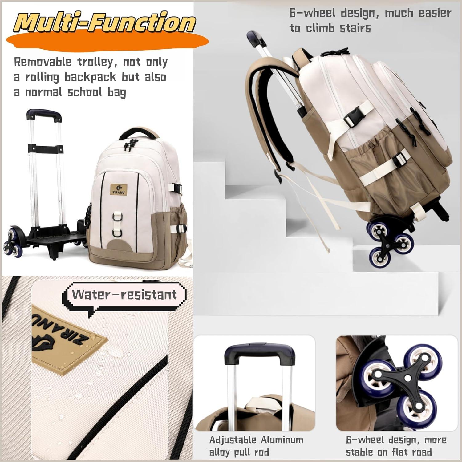 Mochila Rodante para Niños ZS001 Azul 30 Litros