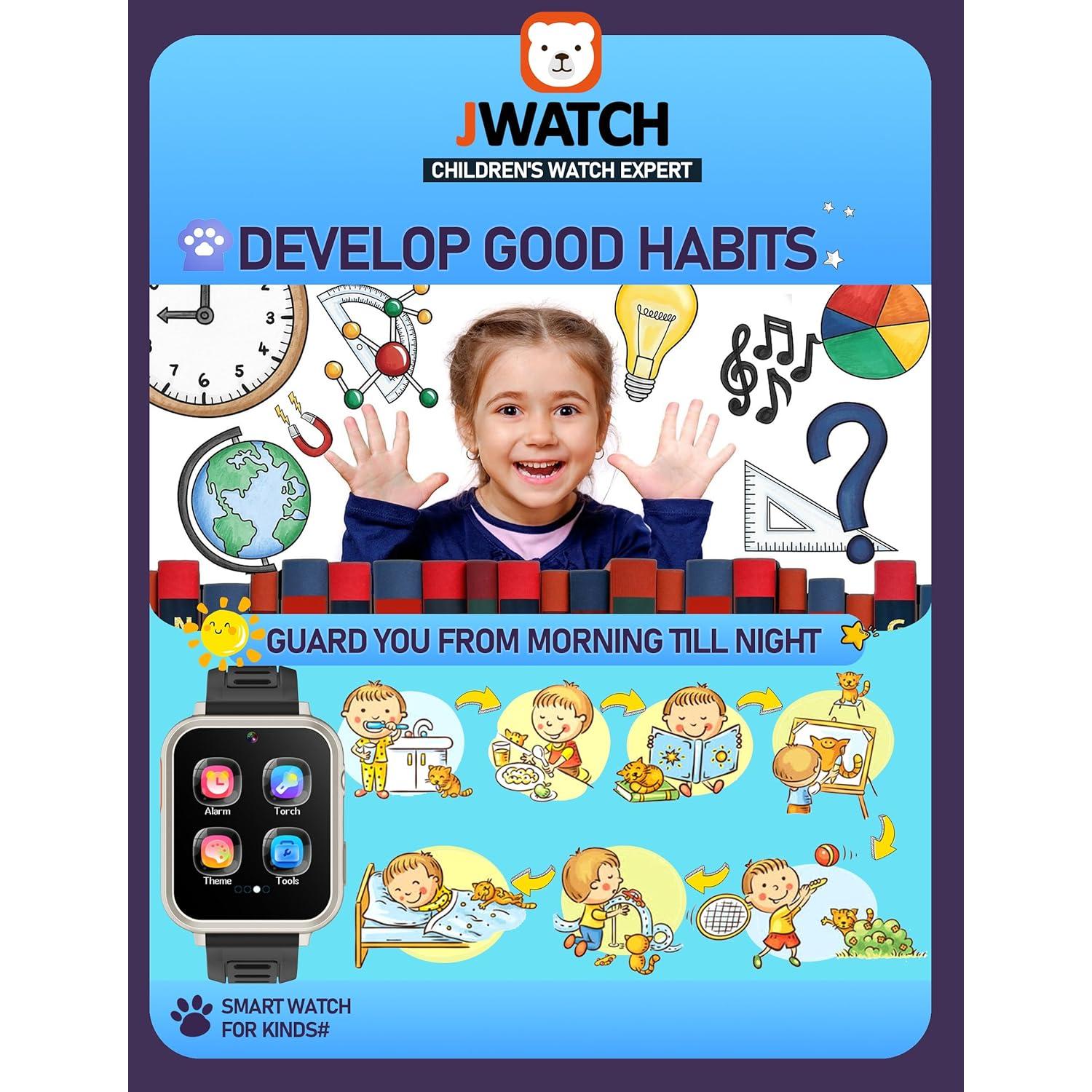 Reloj Inteligente Jwatch para Niños 6-12 con Cámara y Música