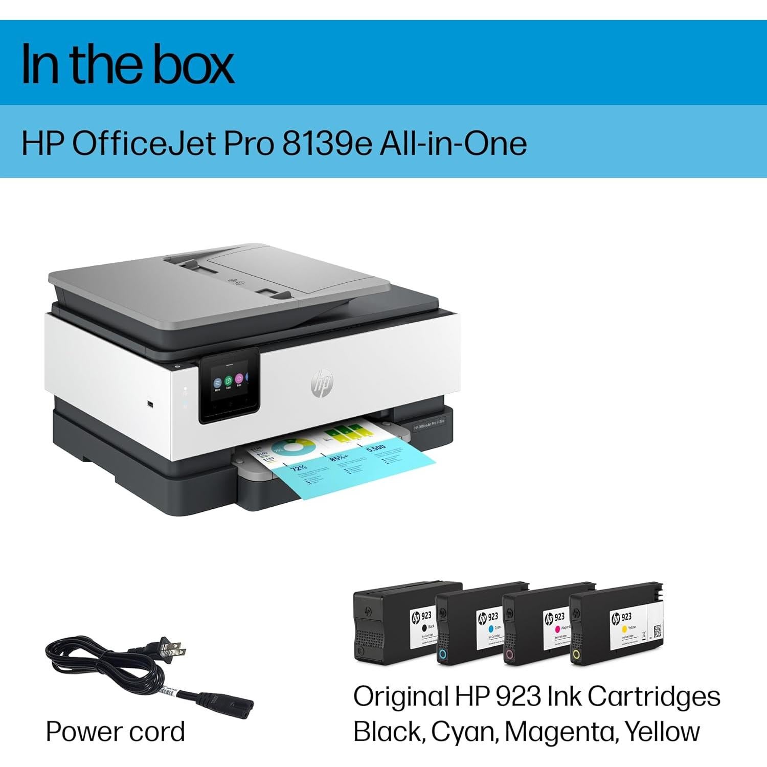 Impresora multifuncional HP OfficeJet Pro 8139e ADF color