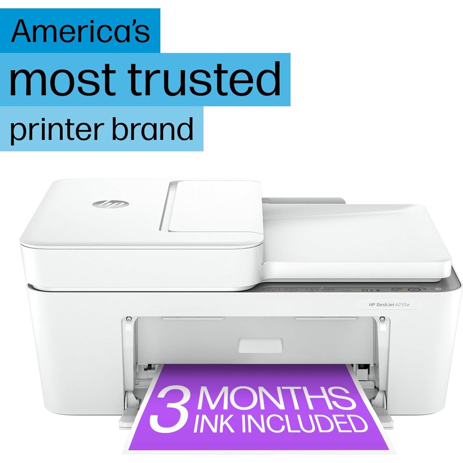 Impresora Multifuncional Inalámbrica HP DeskJet 4255e - Color, Escáner y Copiadora