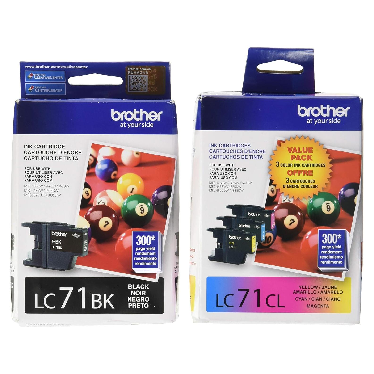 Conjunto de cartuchos de tinta Brother LC71 - 4 colores