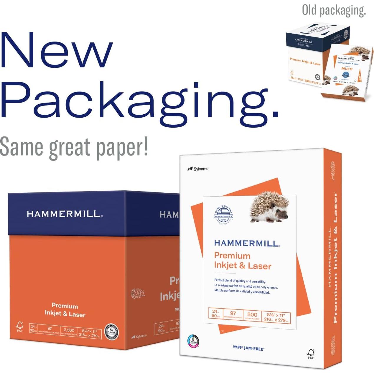 Papel de impresora Hammermill Premium 24 lb 500 hojas A4