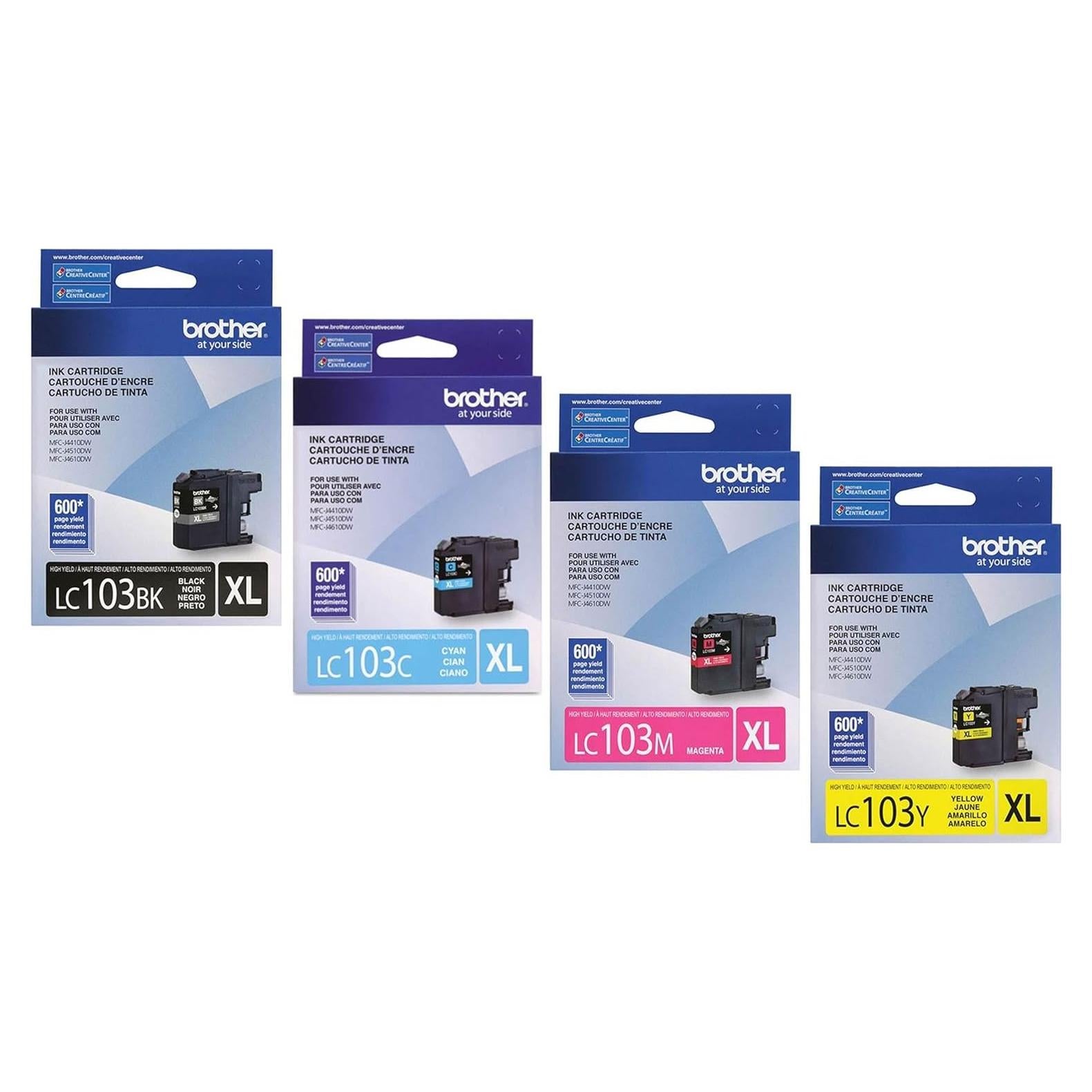 Cartucho de Tinta Brother LC103 - Negro, Cian, Magenta, Amarillo