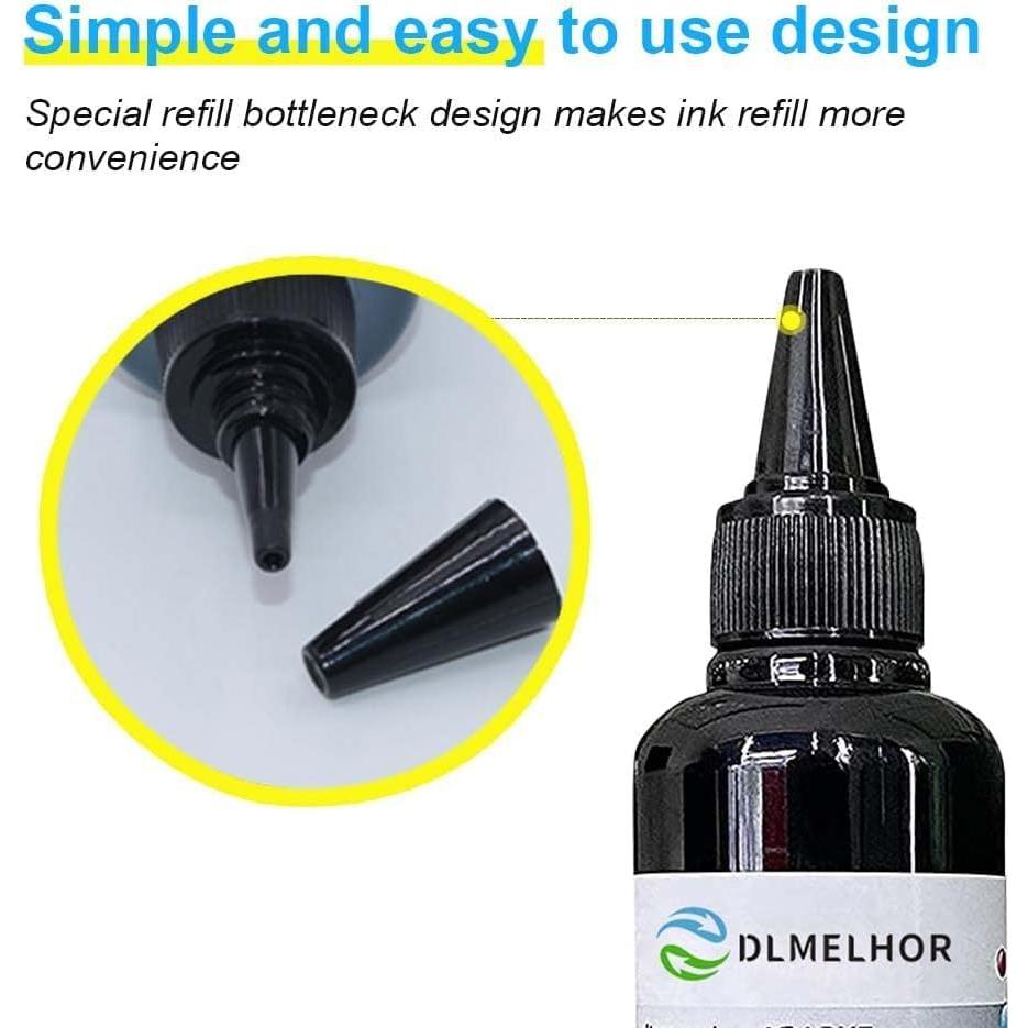 Kit de Recarga de Tinta Universal DLMELHOR 500ml 5 Piezas