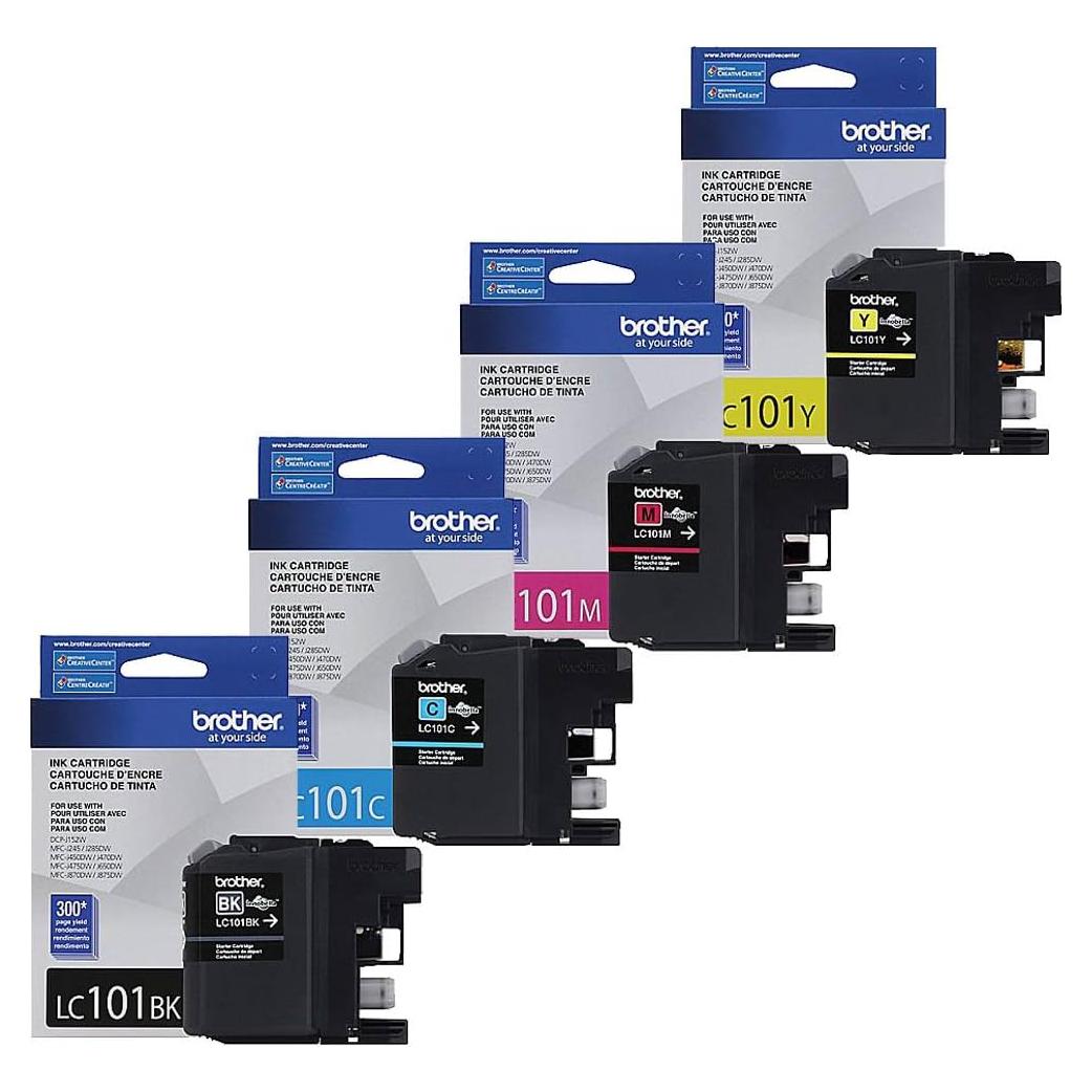 Conjunto de cartuchos de tinta Brother LC1013PK - 4 colores