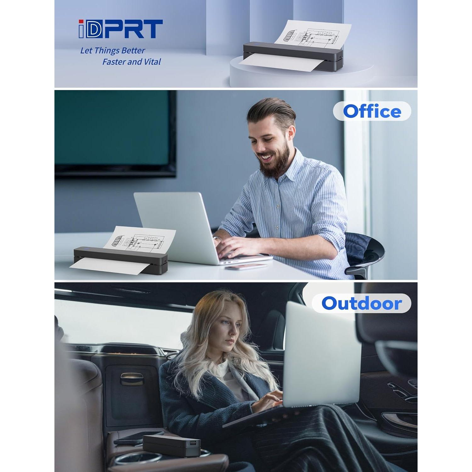 Impresora Térmica Portátil iDPRT MT610 Pro 300DPI Inalámbrica