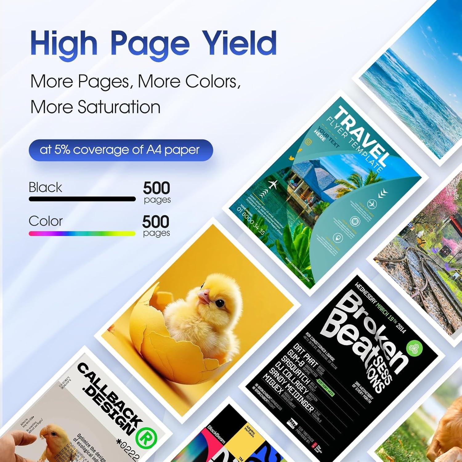 Cartuchos de tinta LLAOLLAO LC401XL para Brother MFC-J1010DW - 4 Pack