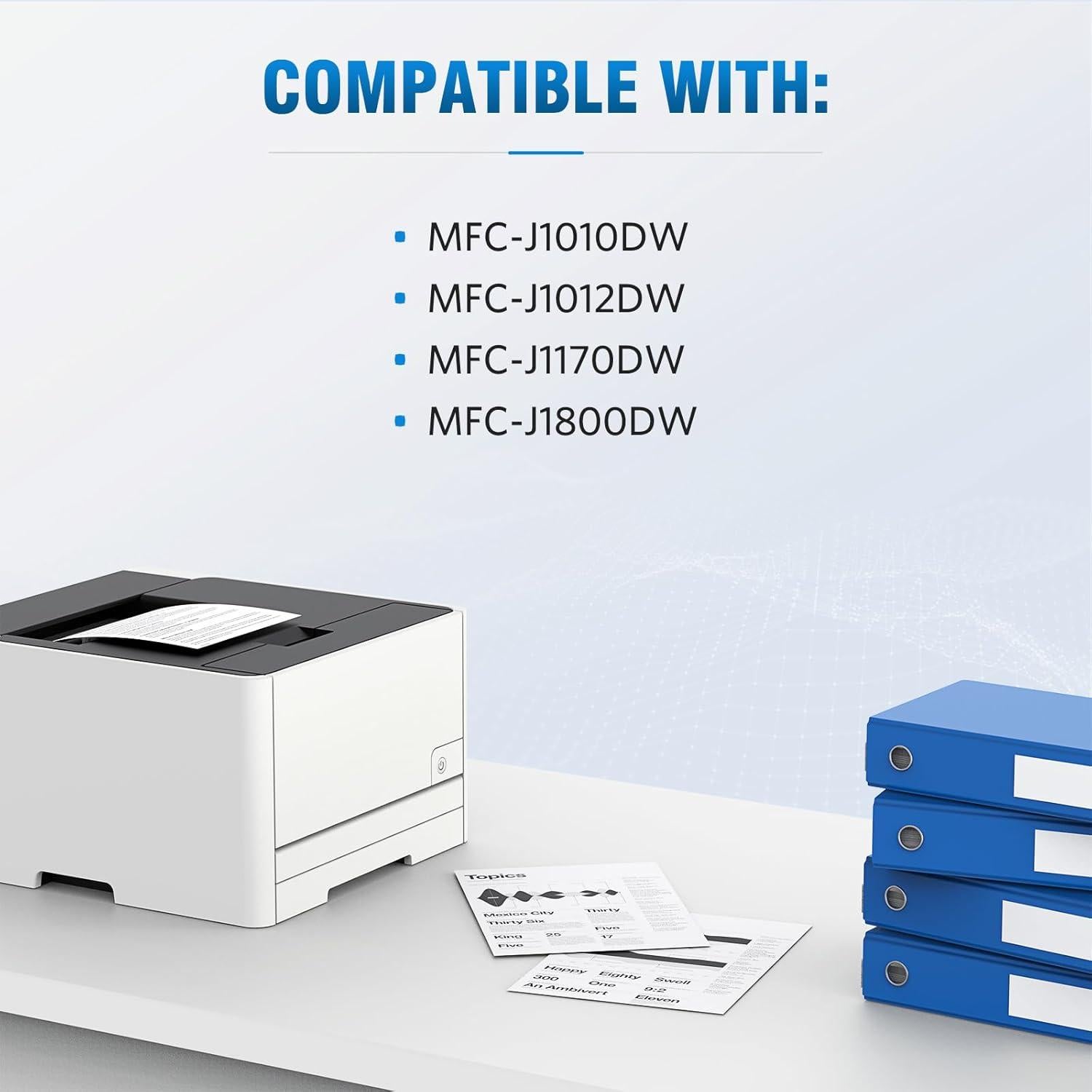 Cartuchos de tinta LC401XL ALLWORK para Brother MFC-J1010DW - 4 unidades