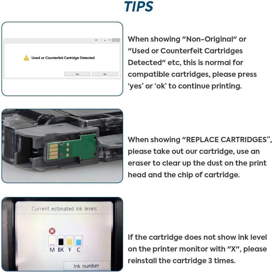 Cartuchos de tinta LC401XL ALLWORK para Brother MFC-J1010DW - 4 unidades