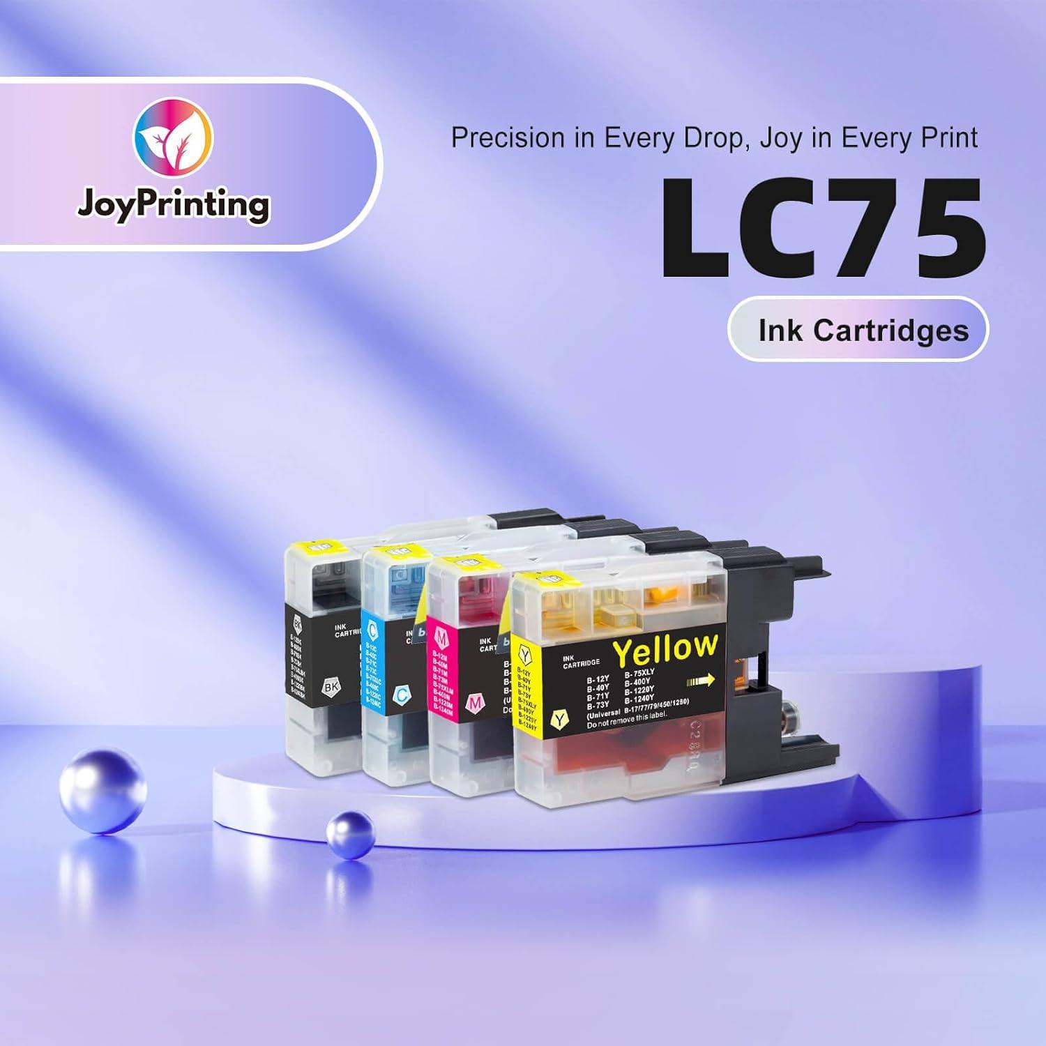 Cartuchos de tinta JoyPrinting LC75 compatibles Brother 8 unidades